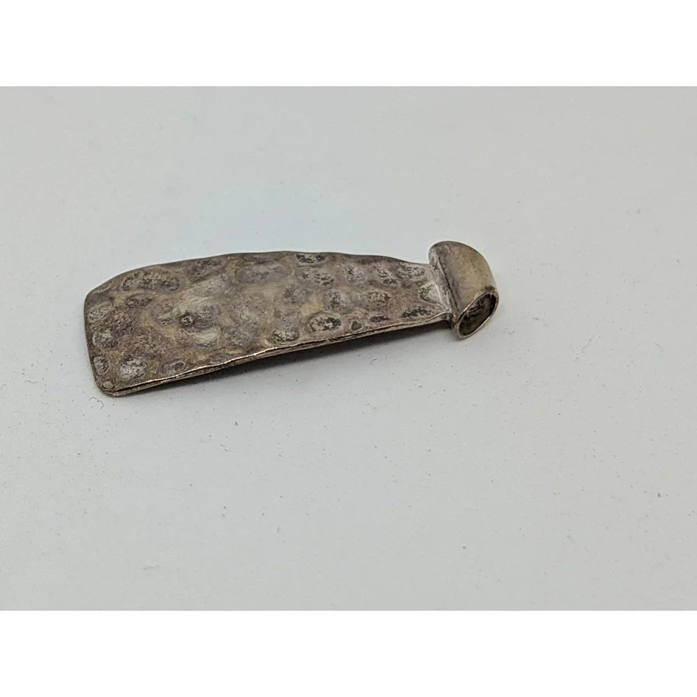 925‎ Retired Sterling Silver Hammered Tie Small Charm Pendant